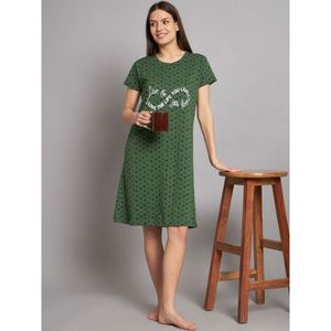 Camisón de Maternidad de Algodón 100% para Mujer, Manga Media, Largo Completo, Transpirable, Suave, Elegante, Estampado Floral, Verano - Product Image 1