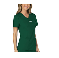 Haut de travail en jersey infroissable pour femmes, style faux-entrecroisé, vente en gros, lot disponible, Bangladesh, pas cher, confortable
