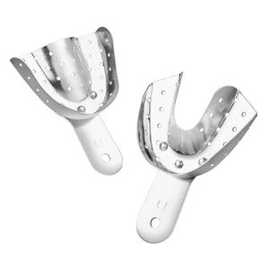 Bandejas dentales Bandejas de impresión de acero inoxidable Bandeja de dientes dentales Proveedor de instrumentos quirúrgicos de acabado polaco de Pakistán - Product Image 4