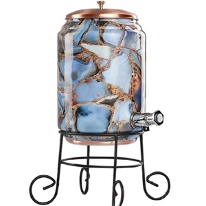 Vente chaude Brillant Poli Avec Support Pur Cuivre Réservoir De Stockage D'eau Pot Distributeur Cuivre Métal Réservoir D'eau Froide - Product Image 5