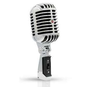 Micrófono Vintage de 5 Núcleos, Micrófono Dinámico Clásico Profesional XLR de Estudio, Estilo Retro, NEGRO - Product Image 1
