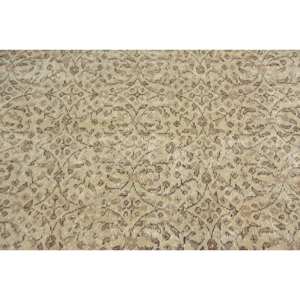 Alfombra turca vintage clásica beige marrón 3,9x6,3 pies de área grande de lana de retazos con respaldo de látex para pasillo o dormitorio - Product Image 5