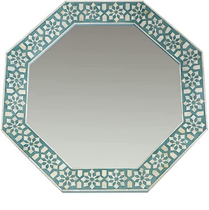 Nouveau design de motif Floral, idée d'incrustation d'os, cadre de miroir suspendu de chambre à coucher, miroir de bureau, miroir décoratif mural de salon - Product Image 4