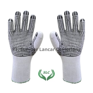 ถุงมือป้องกันการลื่นทำจากผ้าฝ้ายโพลีปลายเปิดลดแรงกระแทกป้องกันไฟฟ้าสถิตย์คุณภาพดีที่สุดทำจากอินโดนีเซีย - Product Image 4