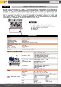Nouveau banc de travail électro-hydraulique contrôlé par PLC KITEK KCL-22P, équipement pédagogique en métal pour la formation - Product Image 3