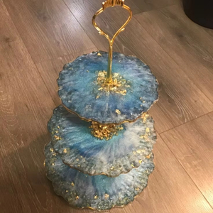 Soporte de pastel de resina con diseño de lava hecho a mano de la mejor calidad para boda y cumpleaños, soporte decorativo y Decoración de mesa - Product Image 1
