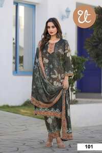 LANZANDO NUEVO FESTIVE WEAR KURTI PENT CON DUPATTA TELA PESADA SUAVE CHIFFON CON TRABAJO DE IMPRESIÓN DIGITAL - Product Image 5