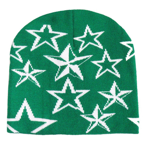 Bonnets personnalisés Bonnet en tricot Jacquard en gros avec logo personnalisé Adulte 100% Acrylique Toque Chapeaux Bonnet Y2K Unisexe - Product Image 2
