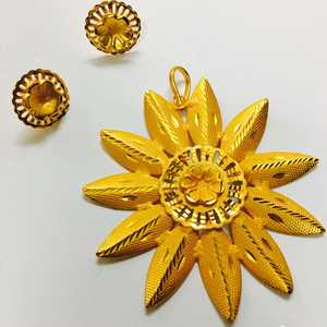 Latest Trendy 18K Gold Plated Charm Leaf Pendant Earrings Stylish Alloy <b>Studs</b> for Girls and Women for Weddings and Engagements - Product Image 1