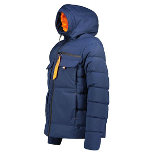 Veste à capuche matelassée avec fermeture éclair coupe moderne et poignets élastiques Veste d'extérieur légère et chaude avec logo personnalisé - Product Image 3