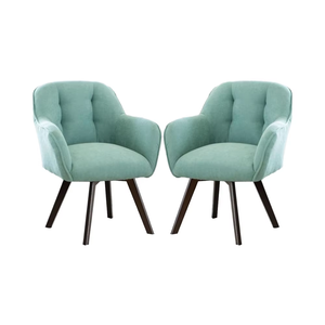 Sillas de comedor modernas y cómodas de madera negra con respaldo curvo grueso tapizado de Metal para el hogar sala de estar cocina uso - Product Image 1