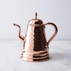 Cafetera de cobre de diseño artístico con acabado de pulido de espejo, ideal para decoración clásica y uso funcional - Product Image 6