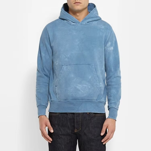 Sweat à capuche personnalisé poids lourd délavé au soleil fabricants de patch de lavage à l'acide Applique brodé recadrée Boxy à capuche pour hommes - Product Image 3