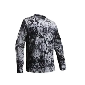 Vêtements de sport pour hommes-Chemises de pêche à manches longues avec protection UV ventilée pour l'extérieur-Impression par sublimation - Product Image 1