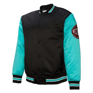 Blouson de baseball Letterman original en satin pour hommes avec logo personnalisé support de broderie OEM pour la saison d'hiver - Product Image 1