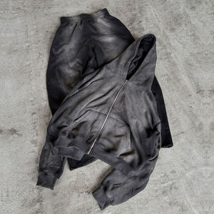 Sweat-shirt à capuche avec logo personnalisé imprimé Sun Fade & Jogger pantalon Style Set Survêtement haute qualité lavé à l'acide pour hommes Style pantalon - Product Image 1