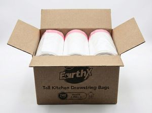 EarthX 13 Gal Tall Kitchen <b>Drawstring</b> Bags - Product Image 2