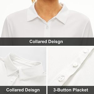 Camisa Casual de Manga Larga para Mujer, Diseño Liso con Insignia, Tejido de Alta Calidad de Secado Rápido, 100% Poliéster, Suave y Transpirable para Exteriores - Product Image 4