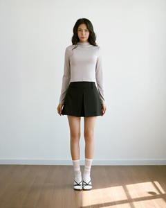 High Quality Women's Casual Slim <b>Fit</b> Breathable Cotton <b>T</b>-<b>Shirt</b> O-Neck <b>Crop</b> Length Solid Embroidered Poly Viscose Spandex Quick - Product Image 3