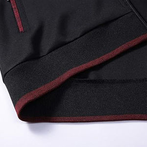 Survêtement de haute qualité pour hommes, logo personnalisé, streetwear, pantalon empilé, couleur unie avec fermeture éclair, survêtement - Product Image 6