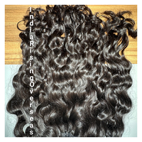 Extensiones de cabello virgen indio natural ondulado con textura suave y rebote natural cabello humano Remy sin procesar