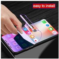 Hydro gel Anti Blaulicht Displays chutz für iPhone 15 14 13 12 Pro Plus Max Freis ch neiden GPS Handy Front Displays chutz folie