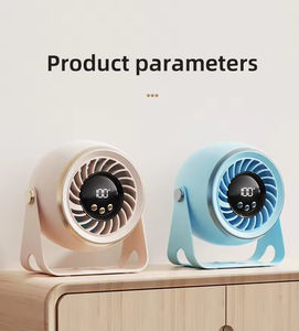 Ventilador de escritorio inteligente silencioso de plástico con pantalla táctil USB con circulador de aire ventilador de mesa portátil de viaje para el hogar - Product Image 3