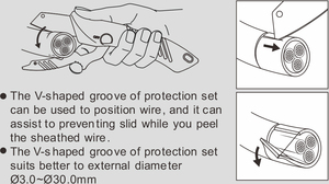 Couteau à dénuder les câbles d'électricien 190 mm manche en Nylon avec gaine lames en acier inoxydable fournisseur OEM ODM Taiwan - Product Image 6