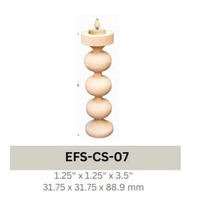 Portavelas artesanal de madera rústica con diseño único moderno/de mediados de siglo para velas de té de Navidad y Pascua y velas perfumadas - Product Image 5