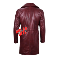 Manteau d'hiver personnalisé en cuir écologique à double boutonnage, 70% duvet, coupe-vent pour homme, poncho en fausse fourrure d'agneau, manteaux extra longs chauds