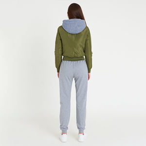 Blouson Bomber Femme à Capuche Manches Longues Entièrement Zippé Respirant Coupe-Vent Écologique en Polyester/Nylon 2026 Haute Qualité OEM - Product Image 6