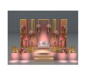 Fondo de Escenario para Bodas, Hecho a Mano, Chapado en Oro, de Hierro, para Exteriores, Calidad Exclusiva, Forma Personalizada, Superventas - Product Image 3