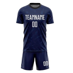 Uniforme de equipo Color sólido 100% Poliéster Entrenamiento de fútbol Ropa deportiva Camiseta de fútbol simple Uniforme elegante - Product Image 1