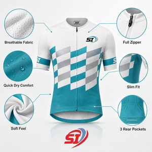 Maillot de cyclisme personnalisé haut de gamme à fermeture éclair intégrale, respirant, séchage rapide, coupe professionnelle, pour équipe, violet, lilas, gris anthracite, motif quadrillé - Product Image 4