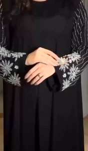 Ropa musulmana tradicional de mujer modesta elegante islámica trabajo manual hermoso estilo Abaya Dubai-accesorio incluido - Product Image 3