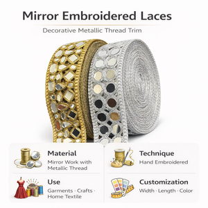 Dentelles brodées à la main avec des perles et des fils métalliques, garniture décorative sexy pour vêtements et bordures textiles - Product Image 6