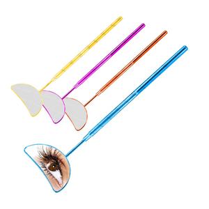 Outils de maquillage professionnels Logo personnalisé et emballage Miroir en acier inoxydable pur avec poignée pour extension de cils et forme de lèvre - Product Image 2