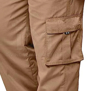 Oversized Relax Fit Canvas Cargo Pants for Men 6 Pocket Tactical Streetwear Casual Outdoor Trousers OEM Service Bulk Sale - Product Image 4