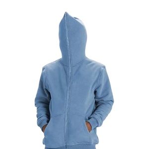 Sweat à capuche zippé intégral pour homme, style streetwear, 460 GSM, coton et polyester, épais, avec masque intégré, chaud pour l'hiver, fournisseur OEM et marque privée - Product Image 2