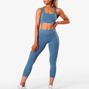 Vente en gros de vêtements de Yoga pour femmes, pantalon de Yoga de Compression Capri respirant en polyester spandex Capri de Yoga - Product Image 3