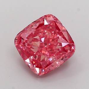 Coussin de diamant rose vif fantaisie SI1 de 3 carats cultivé en laboratoire - Product Image 1