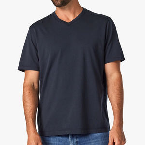 T-Shirt con Scollo a V per <span class=keywords><strong>Uomo</strong></span> 100% Cotone Pima Maglietta Top Jersey Organico Maglietta da <span class=keywords><strong>Uomo</strong></span> Manica Corta Abbigliamento Maschile all'Ingrosso - Product Image 4