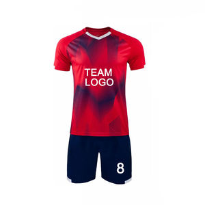 Uniforme de football unisexe personnalisé pas cher imprimé par transfert de chaleur 100% polyester ensemble de maillot à séchage rapide et respirant pour vêtements de sport - Product Image 2