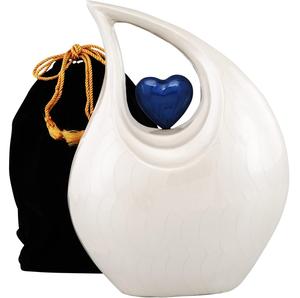 Heart of Love Urnas de cremación para adultos para cenizas humanas Hombres y mujeres, Urna funeraria (Blanco Azul, Adulto) - Product Image 5