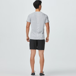 T-shirt personnalisé pour hommes Tee Tops Vente en gros Streetwear à manches courtes Running Fitness Musculation Gym Plain Slim Fit T Shirt - Product Image 3