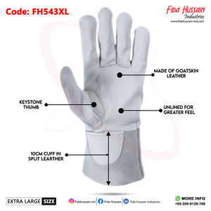 2025 entièrement personnalisé cuir de chèvre résistant à la chaleur Keystone pouce style Tig soudage sécurité gants non doublés - Product Image 2