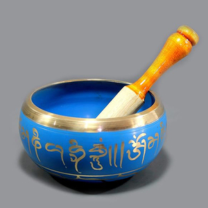 Bol chantant tibétain en aluminium massif de conception classique bol de méditation de guérison sonore de forme ronde de qualité supérieure en vrac - Product Image 1