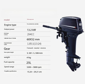 Motor fueraborda de gasolina de 300 HP, V6, 4.2L, 4 tiempos, para embarcaciones rápidas, alto rendimiento, arranque eléctrico, encendido TCI - Product Image 2