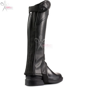 Demi-gambettes d'équitation en cuir PU souple avec fermeture éclair, ajustement confortable, fermeture facile, HASHIR INTERNATIONAL, personnalisables - Product Image 2
