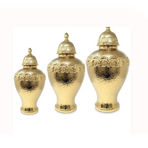 Tarro de jengibre de forma redonda de Color plateado con acabado brillante, decoración del hogar, diseño de tarro elegante único, buenos precios - Product Image 4